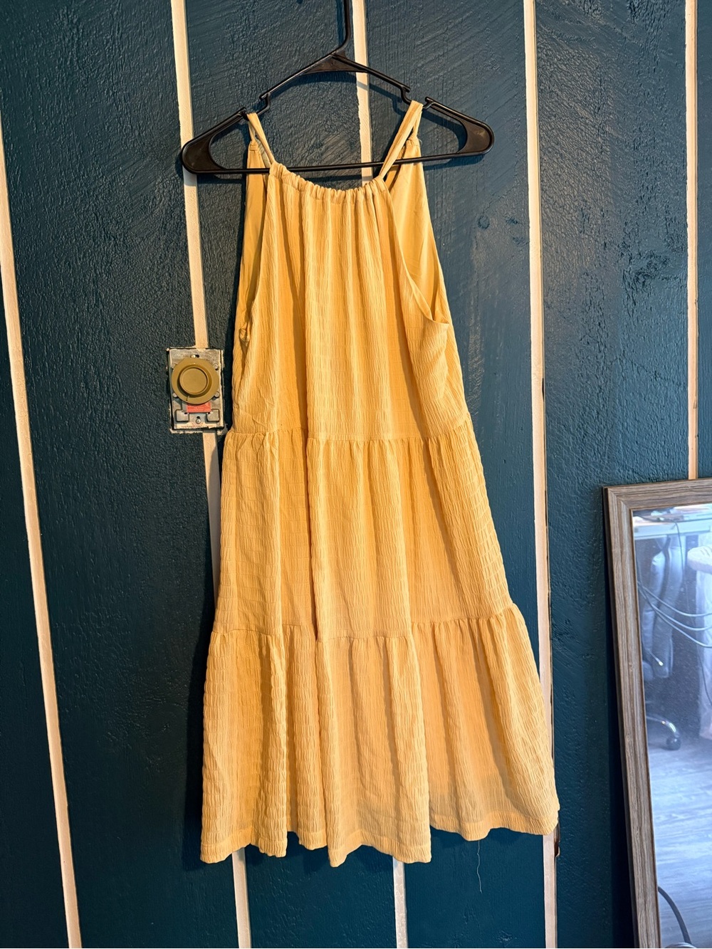 a new day Yellow Tiered dress